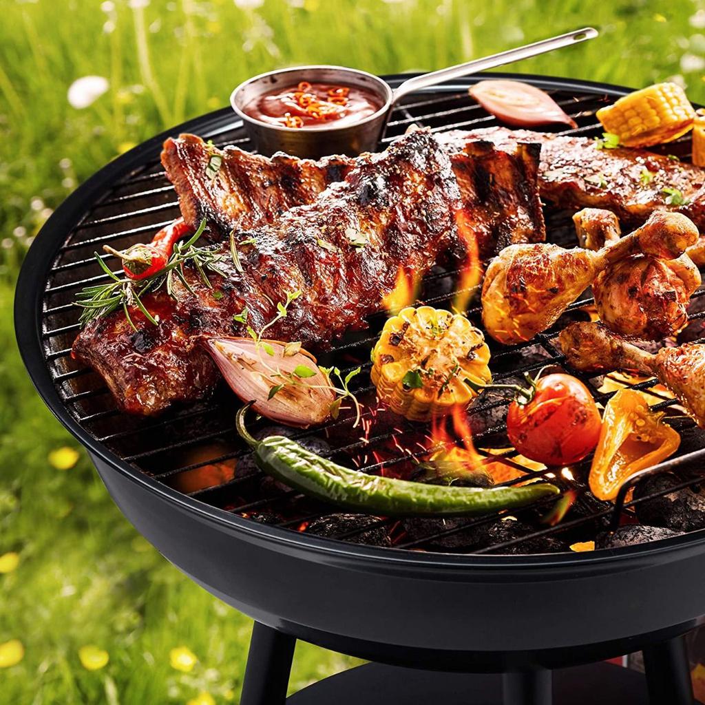 TG71415 Large garden grill, foldable tourist grill, BBQ for camping, foldable suitcase