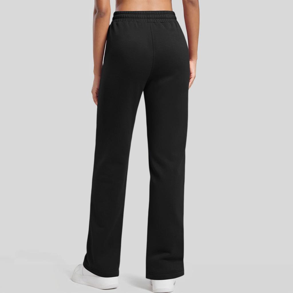 Women's Wide Leg Sweatpants Fall High Waisted  Pants Drawstring Workout Joggers With Pockets