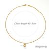 Light Luxury Pearl Shell Necklace Ring Set Stainless Steel Necklace Women'S High Color Retention