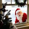 Winter Holiday Interior Accents Creative Santa Claus Static Window Cling, Glue?Free Christmas Glass Sticker, Indoor Outdoor Ornaments Reusable Decor
