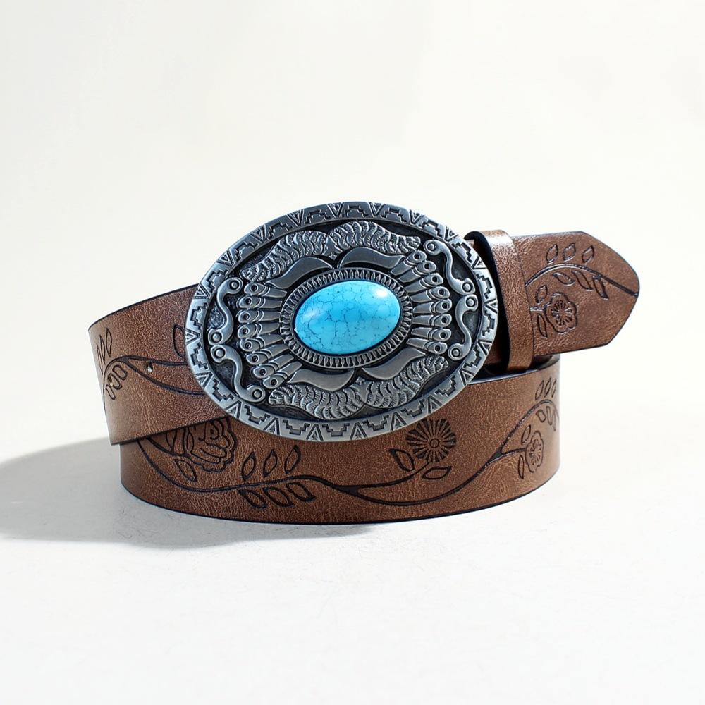 Western Denim Bohemian Belt Male Vintage Court Belt Unisex