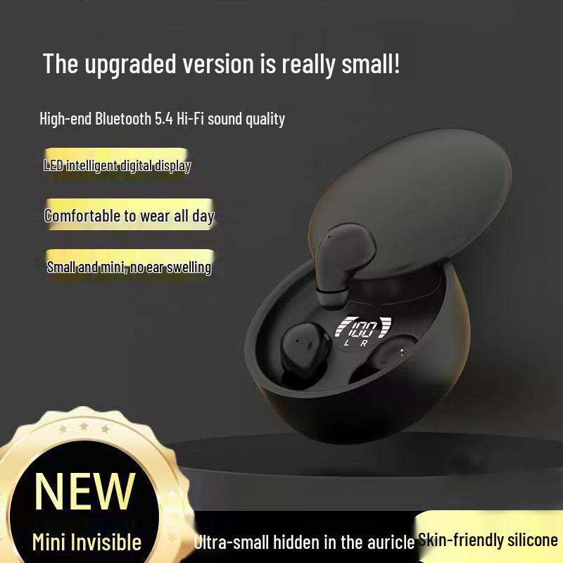 SK26 Slider Bluetooth Earphones: Ultra-Small TWS In-Ear Sleep Buds, New Type 5.4