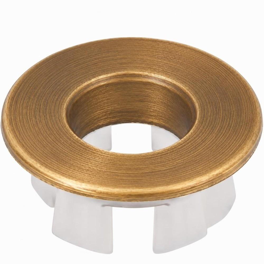 6Pcs Circular Sink Overflow Rings Round Shape Hole Cover Easy Fit Overflow Drain Cover  Kitchen Sink