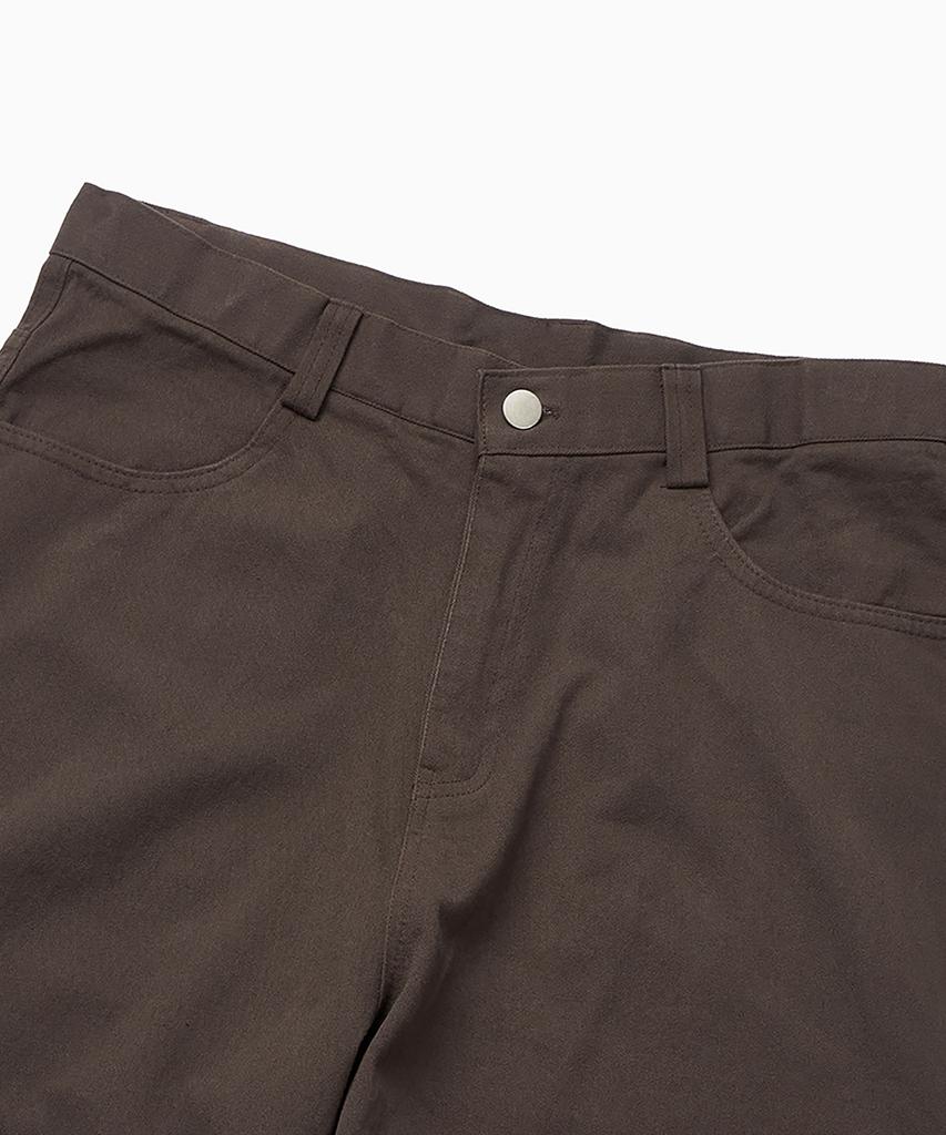 FREEMARIO Side Pintuck Chino Pants [Brown]