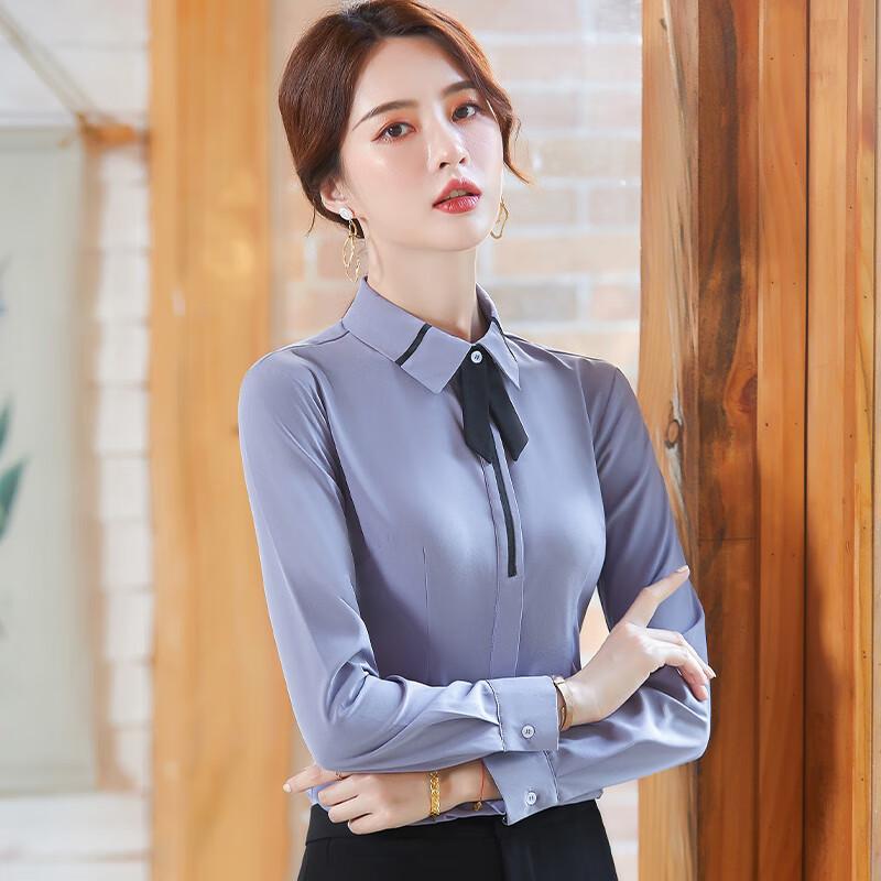 Trolman Women's Elegant Long-Sleeve Professional Shirt