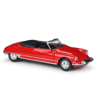 Welly 1/24 Citroen DS19 Cabriolet Lega Luxy Modello Auto Metallo Pressofuso Auto Classica Retrò Modello Veicolo Sportivo Simulazione Regalo per Bambini