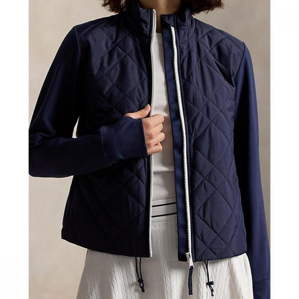Polo Ralph Lauren Women S Hybrid Quilted Front Terry Zip Jacket Wmxgkninfb20024410