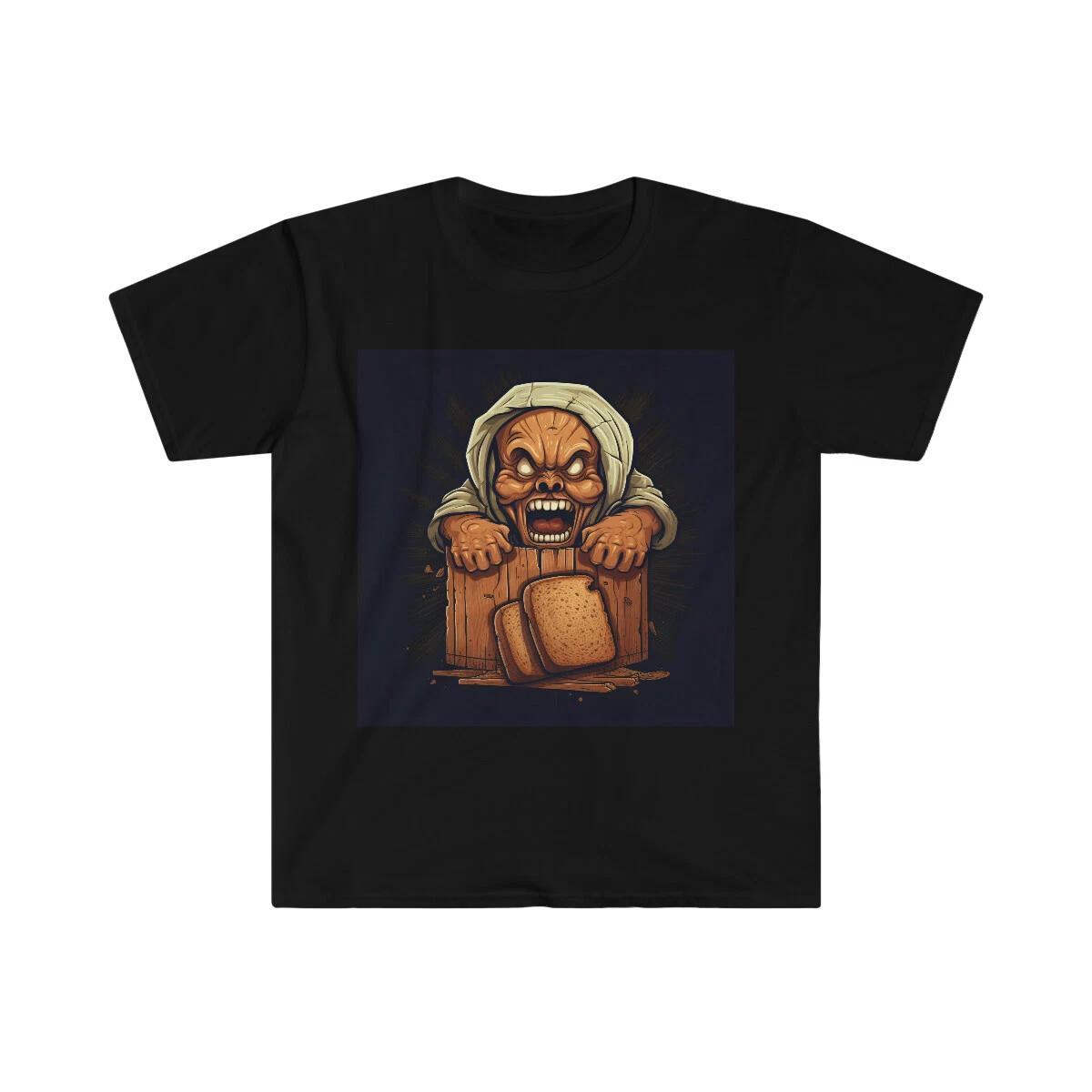 Evil Bread #002 Horror T-Shirt (2023) Gildan Brand Unisex Softstyle T-Shirt 4XL