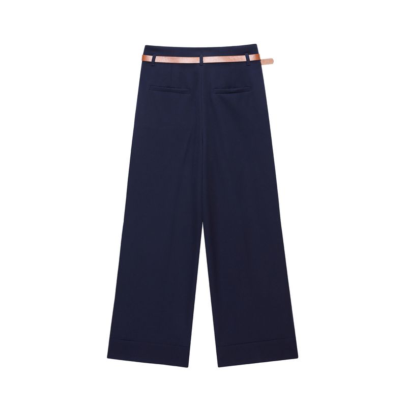 Jnleaog Autumn New Women's Clothing Fashion Style Design with Belt Curling Trousers 1478134401