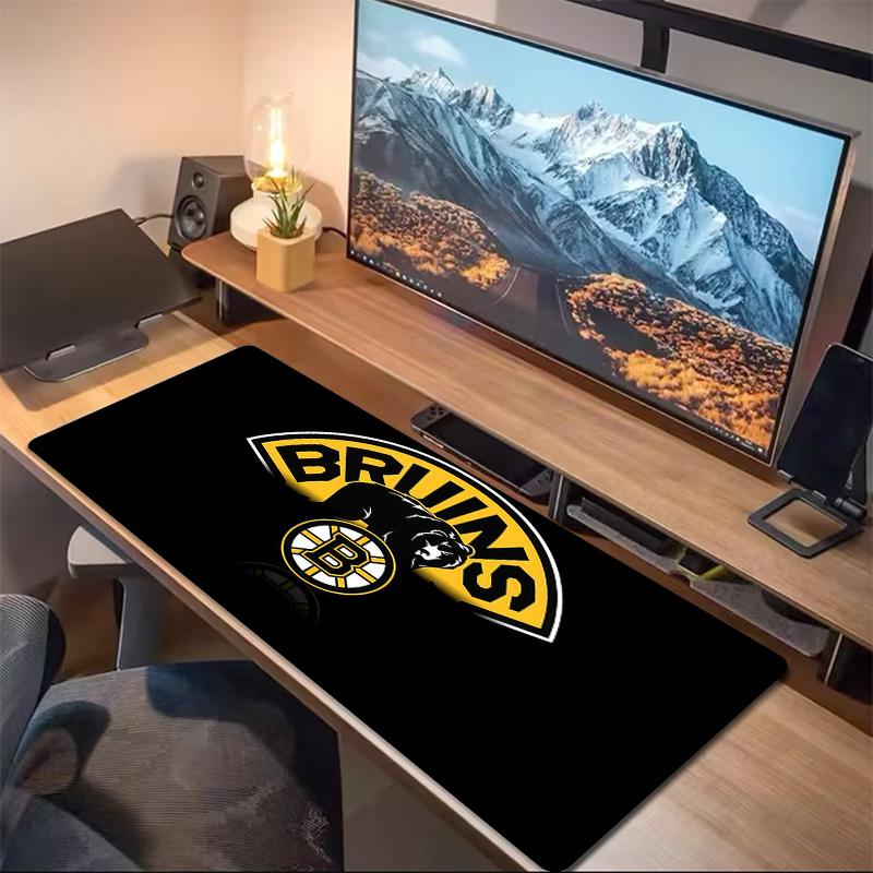 Boston Bruins2 Print Cushion Non-slip Laptop Tablet Big Mousepad XXL Mat Mini PC Playmat With Lock edge