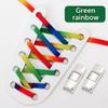 Rainbow Elastic Shoelaces Sneakers Press Lock Shoe Laces Without Ties Kids Adult Flats No Tie Laces Glitter Shoes Accessories