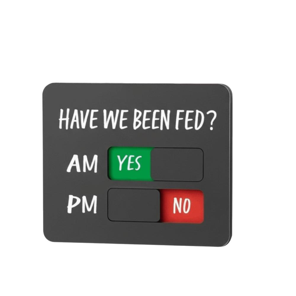 

Slider Sign Pet Feeding Reminder Wooden Dog Feeding Reminder Stickers Pet Feeding Tracking Style C