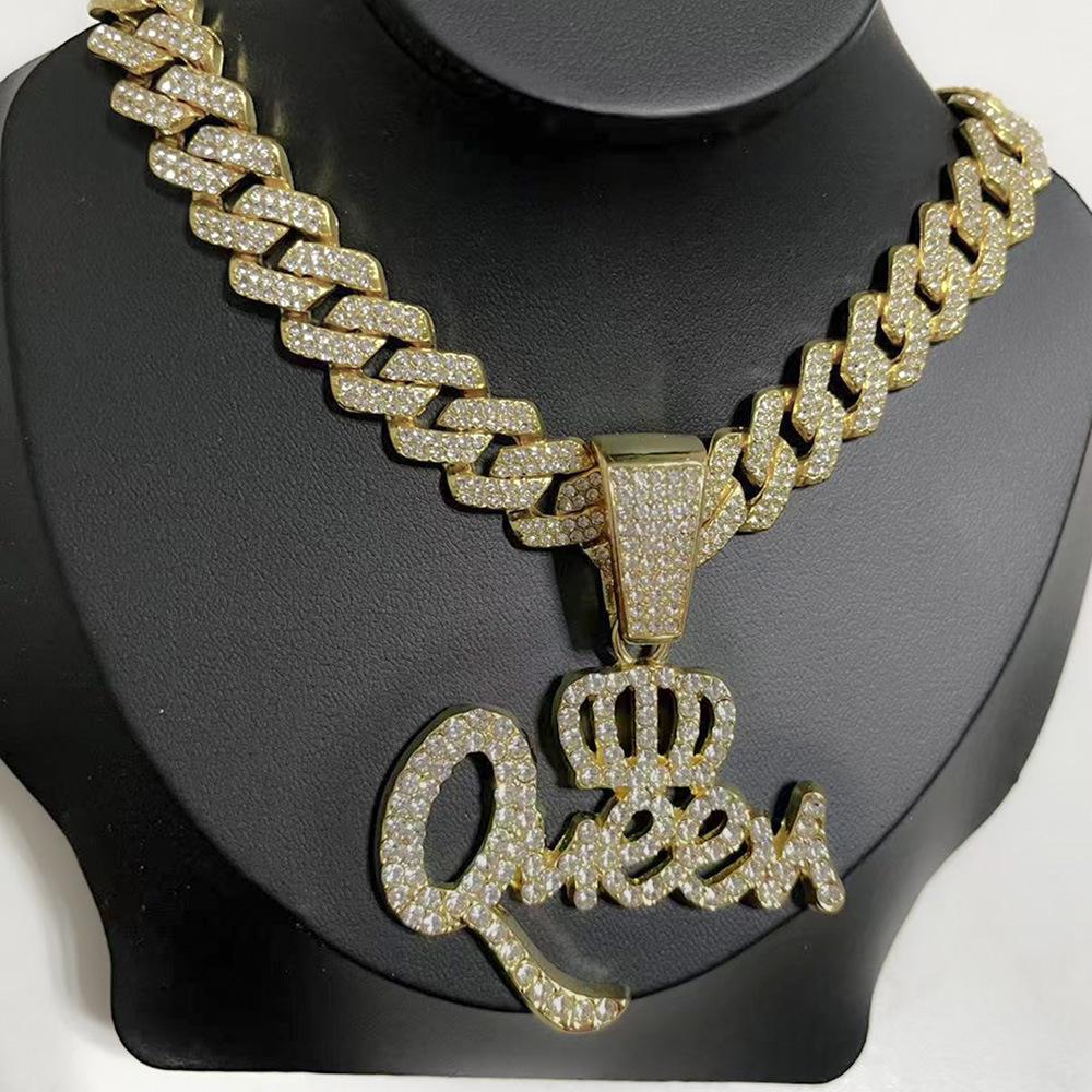 European-American Exaggerated Hip Hop Rhinestone Pendant Jewelry for Men & Women