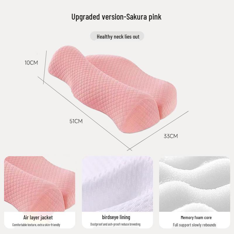 Cross-Border Cervical Pillow: Heated Neck Support, Memory Foam for Comfortable Sleep, Removable & Washable for Side Sleepers
