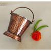 Steel Copper Hammered Design Antique Dark Tone Bucket, Serveware & Tableware for Home, Hotel & Restaurants, Volume-300 ML, Set of 2