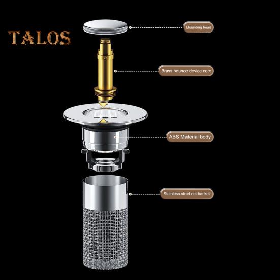 1/2/4 Sets Leakage Stopper Stainless Steel Floor Drain Filter Bathroom Sink Stopper Drain Stopper Filter Bathtub Drain Hair Catcher