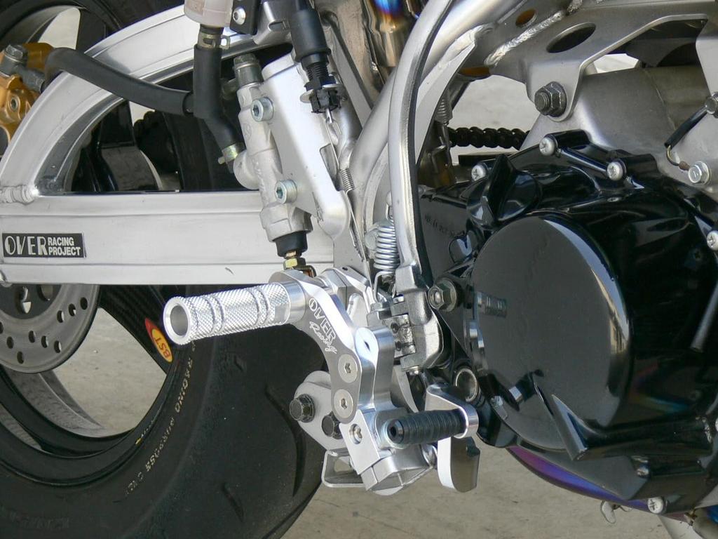 OVER RACING Rearsets, Silver, for KSR110 (Fits 05- KSR-PRO) 51-672-13