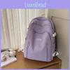 Big Fashion Capacity Backpack With Solid Color Design And Letter Decor Daily For