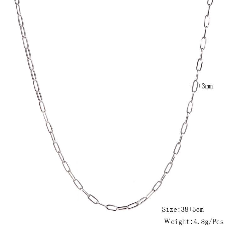 Durable Stainless Steel Necklace - Multiple Models, Waterproof, Non-Fading