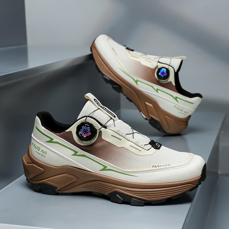 

Модные летние новые кроссовки для альпинизма и бега по пересеченной местности, сетчатые дышащие мужские повседневные туфли, модные универсальные удобные кроссовки 46 коричневый