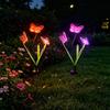 Windproof Outdoor Lamp Solar Butterfly Flower Light, LED Garden Lights, UV Protected Light Waterproof Landscape for Yard Patio Lawn Decor Long-lasting