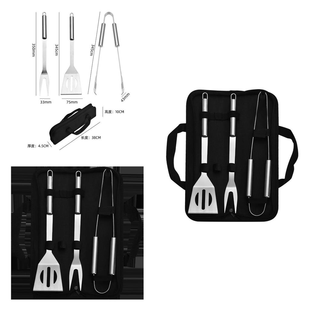 Premium Stainless Steel Bbq Tool Set For Outdoor And Home Use Includes Tongs Fork And Spatula