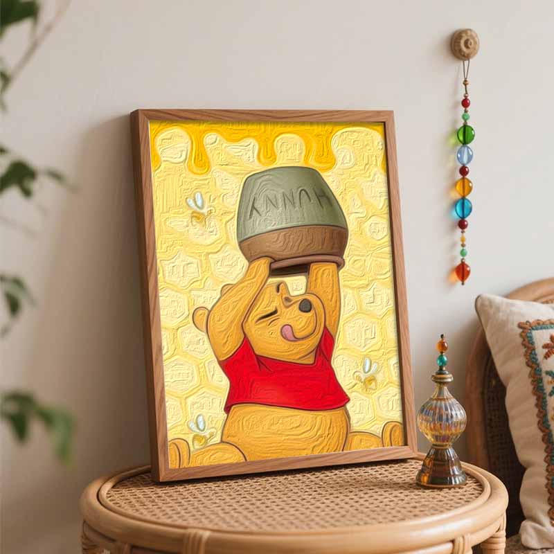 Disney Winnie the Pooh digital oil painting art kit DIY handmade home decoration gift