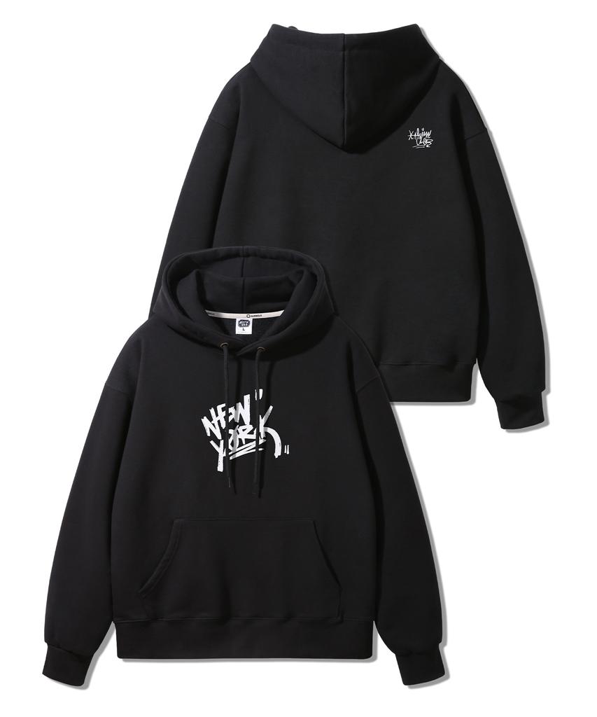 Newyork Silicon Print Oversized Hoodie Avh305 (4 Colors)