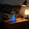 Desktop Decoration for Men 3D Printed Fire-Breathing Dragon Statue, Mystical Figurine with Flame Blue Art Base, Fantasy Decor Ornament Bookshelf,