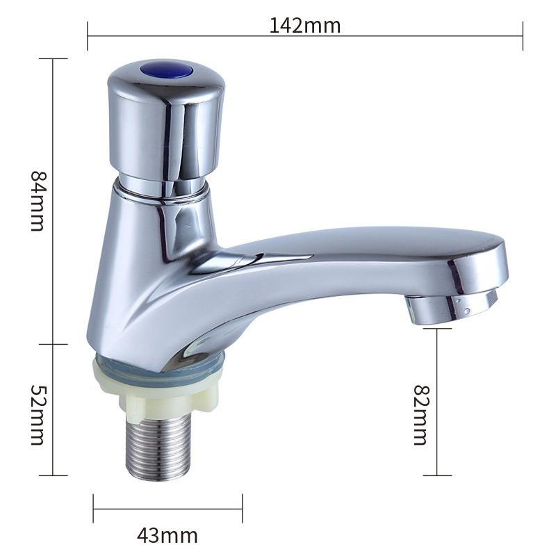 Single Cold Delay Basin Faucet Copper Undermount Basin Hand Press Wash Basin