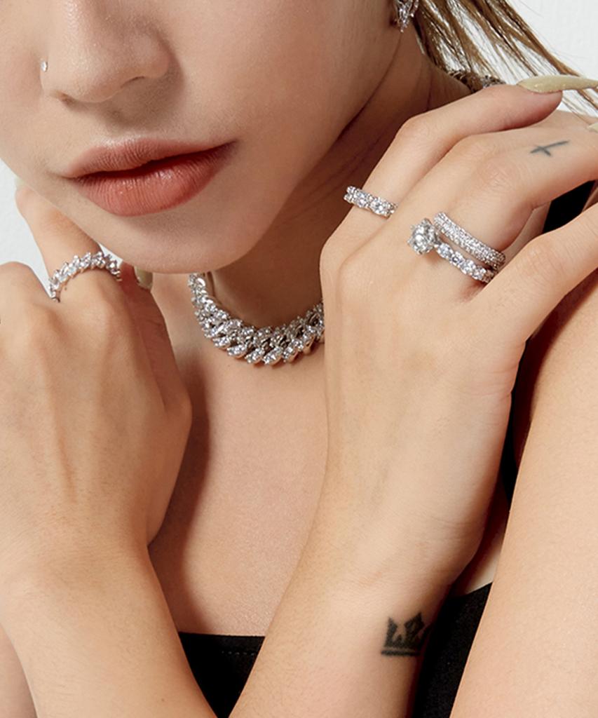 Raindrop Jewelry 3.5Mm Round Solitaire Set Rings