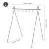 Portable Collapsible Stainless Steel Camping Hanging Rack for Pot Clothes Hanger