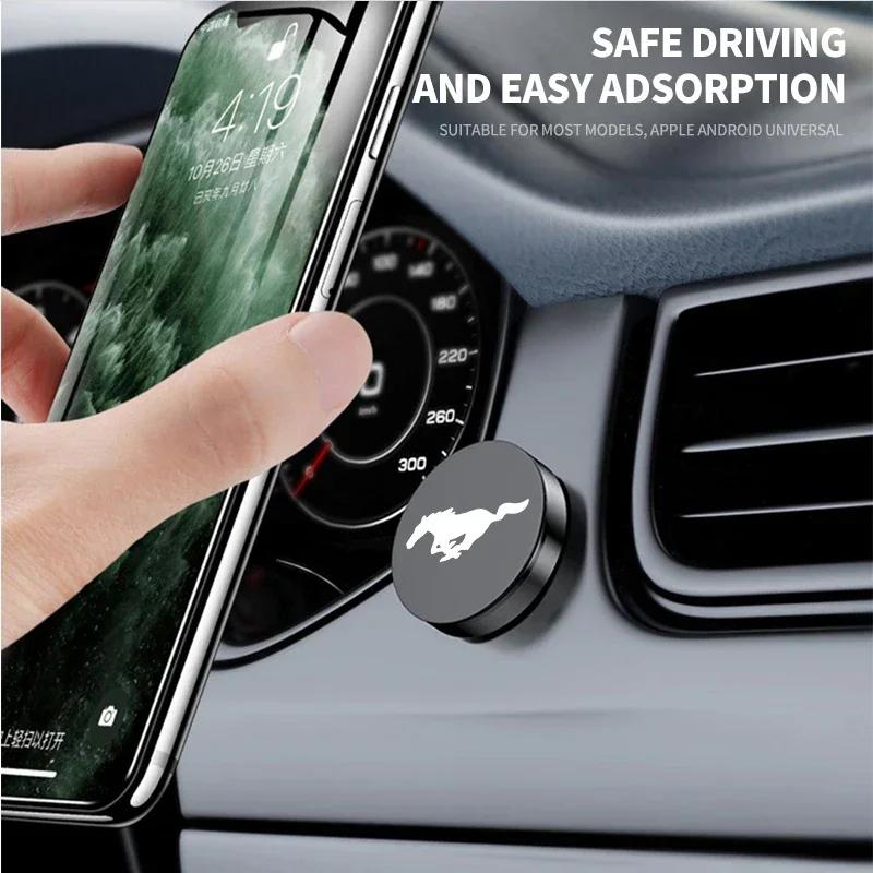 New 2026 Car Sticker 2025 Hot Magnetic Car Phone Holder Car Mount Dashboard Magnetic Wall Holder For Mustang Ford Shelby Edge Ec