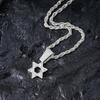 Versatile Punk Style Rhinestone-Inlaid Hip Hop Star Pendant Necklace in Zinc Alloy