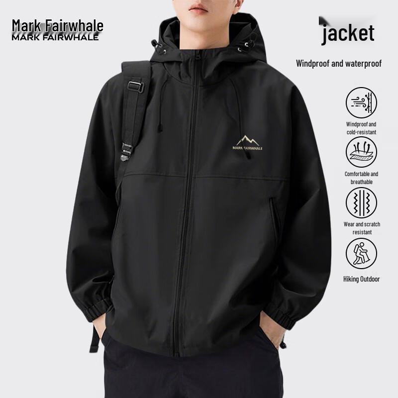 Mark Huafei Men's Casual Outdoor Hooded Jacket