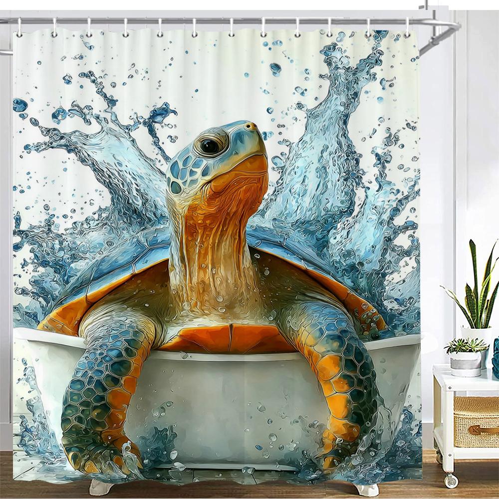 Funny and creative animals turtle Shower Curtain Bath Curtain Printing Polyester Bathroom Curtains for Home decoration curtain