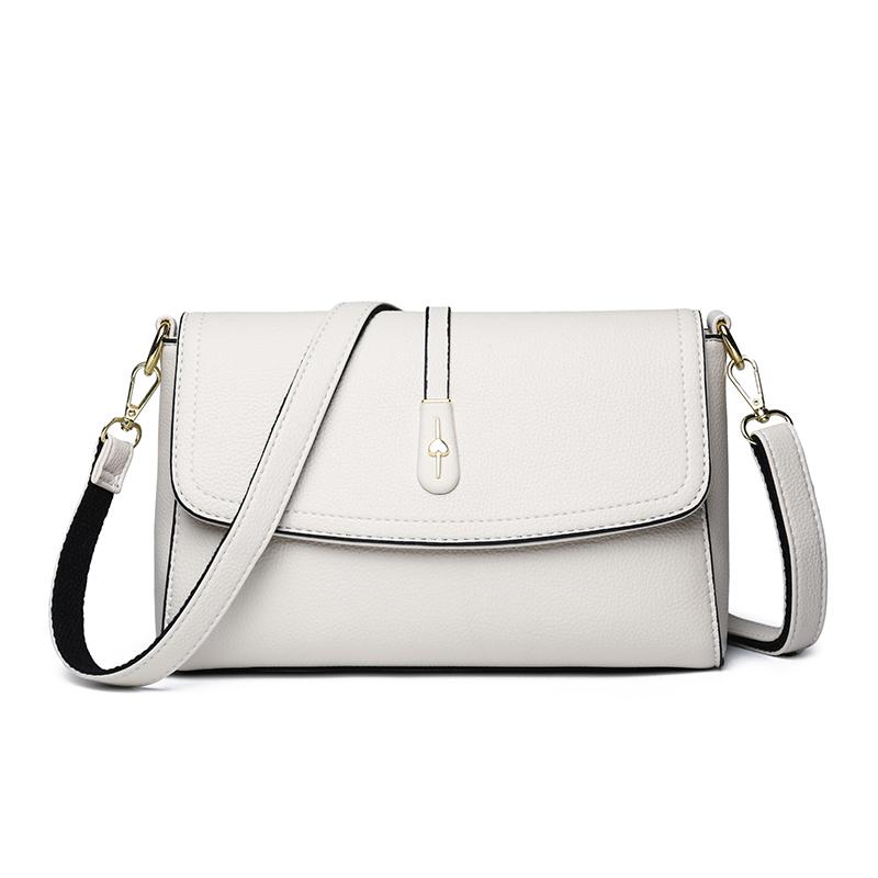 

2026 New Stylish Women s PU Leather Shoulder Bag Large Capacity Handbag Crossbody Purse for Lady Casual Outdoor Shopping wallet білий