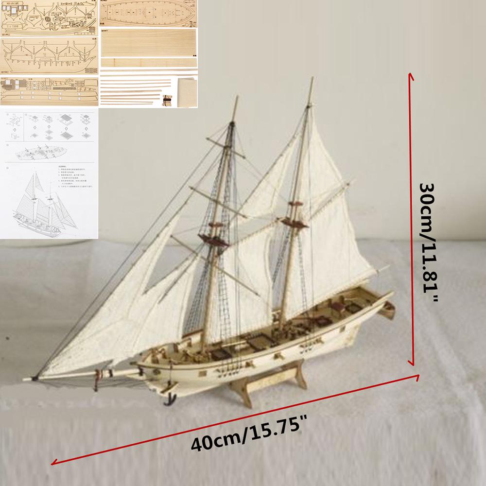 DIY Ship Assembly Model Kits Wooden Sailing Boat Scale Model Decoration