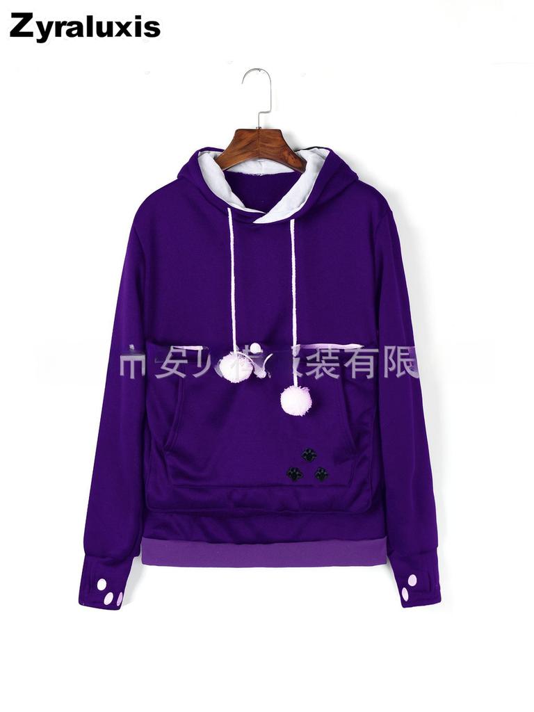 Women's Oversized Pockets Hoodie with Long Sleeve and Warm Sherpa Lining for Fall Winter Daily Wear