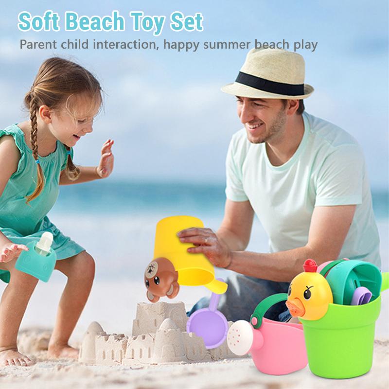 Kids Beach Sand Toy Set Baby Playing Water Toys Outdoor Summer Large Sand Shovel Beach Bucket Digging Tool Water Play Party Toys