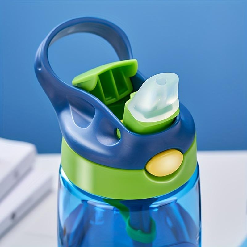 480ML Cartoon Kid Water Bottle With Straw BPA Free Child Drinking Kettle Plastic Portable Transparent School Travel Cute Cup