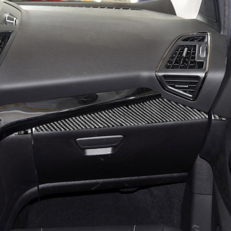 For Ford Escape Kuga 2013-2016 Carbon Fiber Co-pilot Storage Glove Box Trim Decoration Cover Sticker Car Styling Accessories