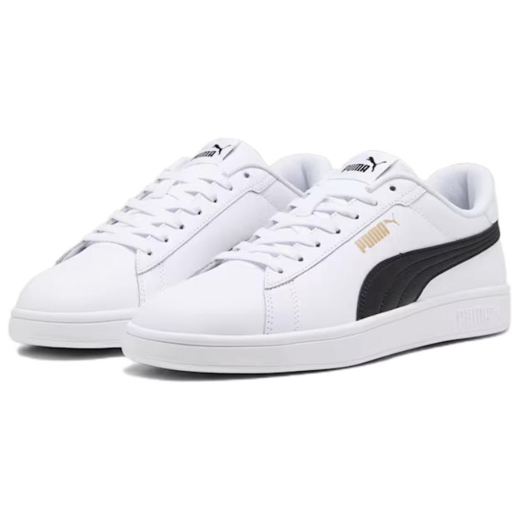 Puma Smash 3.0 White Black Unisex Sneakers Gold 390987-11