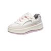 Anta Mousse Thick Sole Versatile Wear Resistant Breathable Low Top Skate Shoes Women Sneaker White Pink 122548035-1