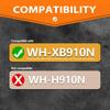 WH-XB910N Ear Pads - TRANSTEK Replacement Ear Cushion Compatible with WH-XB910N XB910 N Headphones (Grey Fabric)