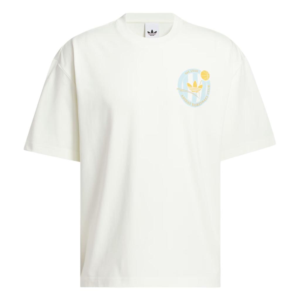 Adidas Originals Basketball Logo Loose Fit Crew Neck Short Sleeve T-Shirt Unisex Tops KD3613