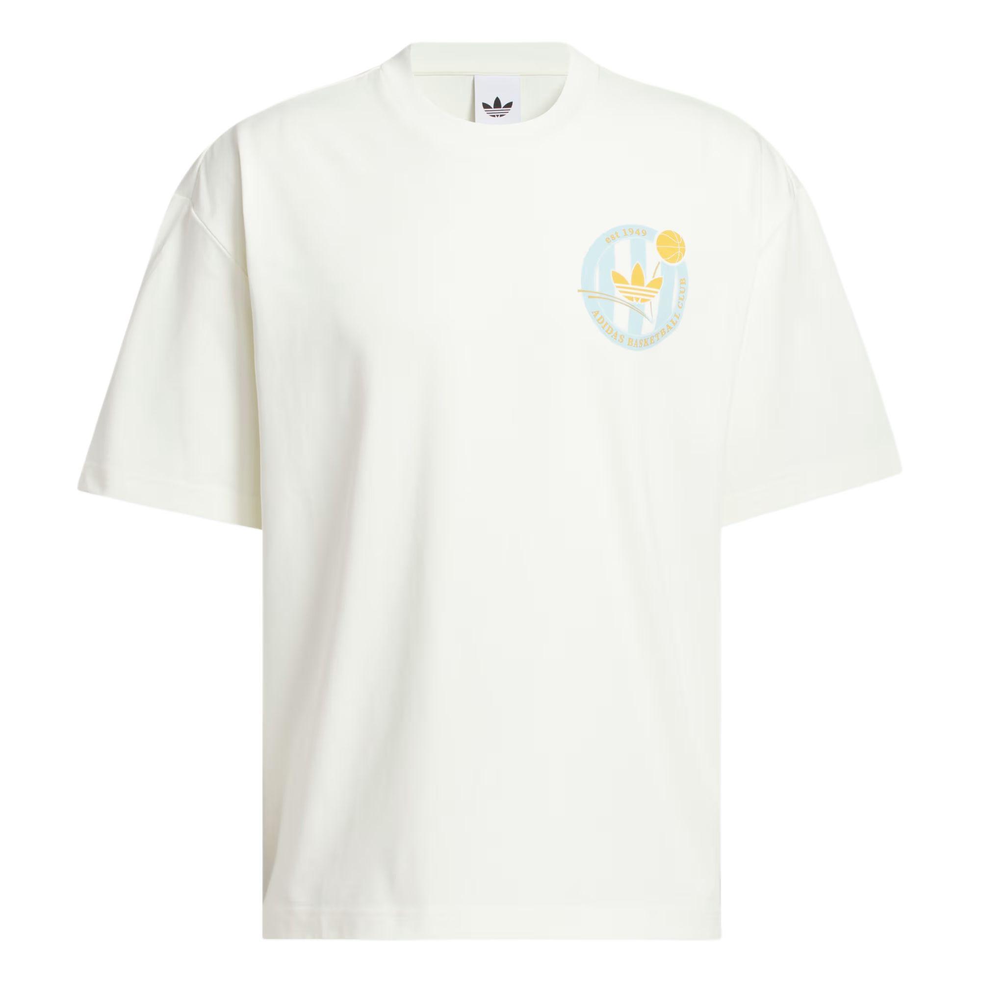 Adidas Originals Basketball Logo Loose Fit Crew Neck Short Sleeve T-Shirt Unisex Tops KD3613 XS