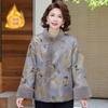 Winter type velvet padded jacket to keep warm and thickened mother's padded coat for women