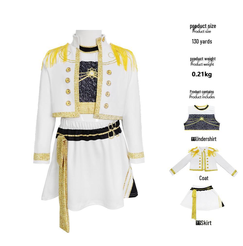 Crossk-pop Demon Hunter Girl Cosplay Costume - Zoey's Children's Day Stage Performance Outfit Set
