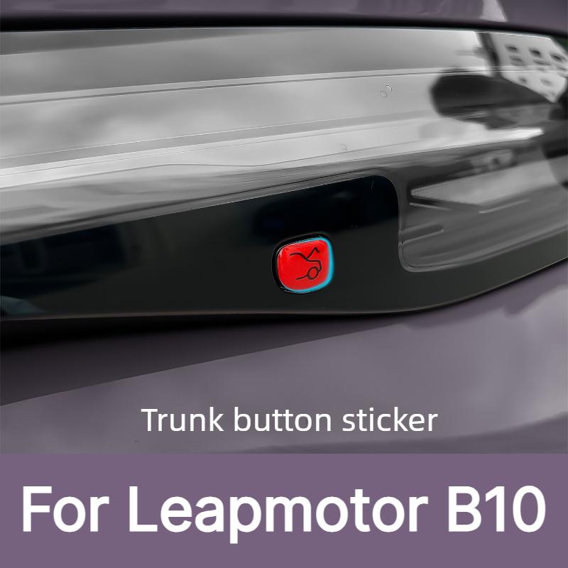 For Leapmotor B10 Car Trunk Button Sticker Electric Tailgate Switch Prompt Decal Exterior Decor Accessories